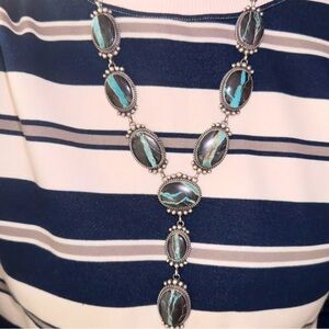 Blackjack turquoise lariat set